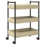 Carrito de cocina madera de ingeniería roble Sonoma 50x30x70 cm by , Kitchen and dining carts - Ref: Foro24-858314, Price: 57...