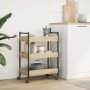 Carrito de cocina madera de ingeniería roble Sonoma 50x30x70 cm by , Kitchen and dining carts - Ref: Foro24-858314, Price: 51...
