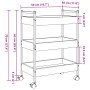 Carrito de cocina madera de ingeniería roble Sonoma 50x30x70 cm by , Kitchen and dining carts - Ref: Foro24-858314, Price: 51...