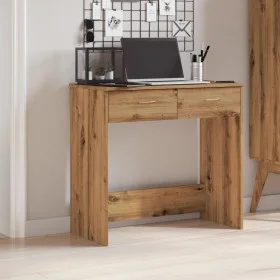 Escritorio de madera de ingeniería roble artisian 80x40x75 cm by , Desks - Ref: Foro24-855993, Price: 84,49 €, Discount: %