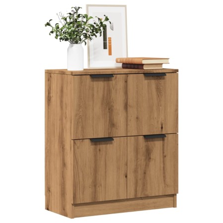 Aparador de madera de ingeniería roble artisan 60x30x70 cm by , Sideboards - Ref: Foro24-856841, Price: 72,64 €, Discount: %
