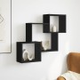 Armario de pared madera de ingeniería negro 78x18x71 cm de , Estantes y estanterías - Ref: Foro24-854806, Precio: 29,05 €