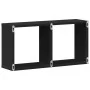Wandschrank aus schwarzem Ingenieurholz 60x16x30 cm von , Regale und Regale - Ref: Foro24-854878, Preis: 23,07 €, Rabatt: %