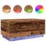 Mesa de centro con luces LED madera envejecida 90x50x40 cm by , Coffee table - Ref: Foro24-857722, Price: 85,28 €, Discount: %