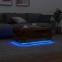 Mesa de centro con luces LED madera envejecida 90x50x40 cm by , Coffee table - Ref: Foro24-857722, Price: 85,28 €, Discount: %