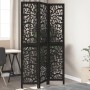 Biombo separador de 3 paneles madera maciza Paulownia negro by , Room dividers - Ref: Foro24-358751, Price: 98,24 €, Discount: %
