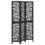 Biombo separador de 3 paneles madera maciza Paulownia negro by , Room dividers - Ref: Foro24-358751, Price: 98,24 €, Discount: %