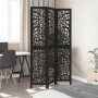 Biombo separador de 3 paneles madera maciza Paulownia negro by , Room dividers - Ref: Foro24-358751, Price: 98,24 €, Discount: %