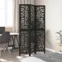 Biombo separador de 3 paneles madera maciza Paulownia negro by , Room dividers - Ref: Foro24-358751, Price: 90,52 €, Discount: %
