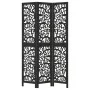 Dreiteiliger Raumteiler aus massivem Paulownia-Holz in Schwarz. von , Raumteiler - Ref: Foro24-358751, Preis: 92,64 €, Rabatt: %