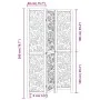 Biombo separador de 3 paneles madera maciza Paulownia negro by , Room dividers - Ref: Foro24-358751, Price: 90,52 €, Discount: %