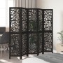 Biombo separador de 5 paneles madera maciza Paulownia negro by , Room dividers - Ref: Foro24-358758, Price: 140,70 €, Discoun...