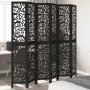 Biombo separador de 6 paneles madera maciza Paulownia negro by , Room dividers - Ref: Foro24-358764, Price: 192,62 €, Discoun...