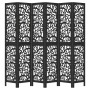 Biombo separador de 6 paneles madera maciza Paulownia negro by , Room dividers - Ref: Foro24-358764, Price: 196,32 €, Discoun...