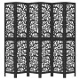 Biombo separador de 6 paneles madera maciza Paulownia negro by , Room dividers - Ref: Foro24-358764, Price: 192,62 €, Discoun...