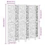 Biombo separador de 6 paneles madera maciza Paulownia negro by , Room dividers - Ref: Foro24-358764, Price: 192,62 €, Discoun...