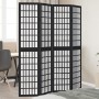 Biombo separador de 4 paneles madera maciza Paulownia negro by , Room dividers - Ref: Foro24-358770, Price: 123,52 €, Discoun...