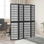 Biombo separador de 4 paneles madera maciza Paulownia negro by , Room dividers - Ref: Foro24-358770, Price: 123,52 €, Discoun...