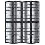 Biombo separador de 4 paneles madera maciza Paulownia negro by , Room dividers - Ref: Foro24-358770, Price: 123,52 €, Discoun...