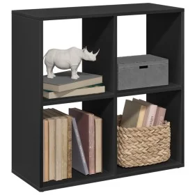 Librería divisora madera de ingeniería negra 69,5x29x69,5 cm by , Bookcases and shelves - Ref: Foro24-858004, Price: 45,53 €,...