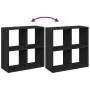 Librería divisora madera de ingeniería negra 69,5x29x69,5 cm by , Bookcases and shelves - Ref: Foro24-858004, Price: 45,53 €,...