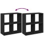 Librería divisora madera de ingeniería negra 69,5x29x69,5 cm de , Librerías y estanterías - Ref: Foro24-858004, Precio: 49,50...