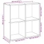Librería divisora madera de ingeniería negra 69,5x29x69,5 cm by , Bookcases and shelves - Ref: Foro24-858004, Price: 45,53 €,...