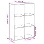 Librería divisora madera ingeniería blanco 69,5x29x103,5 cm von , Bücherregale und Regale - Ref: Foro24-858012, Preis: 56,10 ...