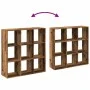 Librería divisora madera ingeniería envejecida 102x29x103,5 cm by , Bookcases and shelves - Ref: Foro24-858046, Price: 86,53 ...