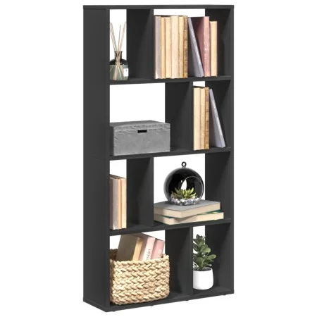 Estantería de madera de ingeniería negra 60x20x120 cm de , Librerías y estanterías - Ref: Foro24-858148, Precio: 58,87 €, Des...