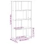 Estantería de madera de ingeniería negra 60x20x120 cm de , Librerías y estanterías - Ref: Foro24-858148, Precio: 58,87 €, Des...