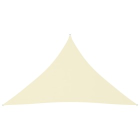 Toldo de vela triangular tela Oxford color crema 2,5x2,5x3,5 m
