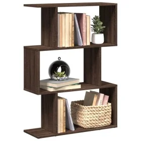 Librería divisora 3 niveles madera marrón roble 70x24x97 cm by , Bookcases and shelves - Ref: Foro24-858117, Price: 44,07 €, ...
