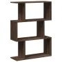 Librería divisora 3 niveles madera marrón roble 70x24x97 cm de , Librerías y estanterías - Ref: Foro24-858117, Precio: 44,07 ...