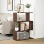Librería divisora 3 niveles madera marrón roble 70x24x97 cm by , Bookcases and shelves - Ref: Foro24-858117, Price: 44,75 €, ...