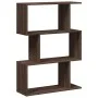 Librería divisora 3 niveles madera marrón roble 70x24x97 cm de , Librerías y estanterías - Ref: Foro24-858117, Precio: 44,07 ...