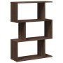 Librería divisora 3 niveles madera marrón roble 70x24x97 cm by , Bookcases and shelves - Ref: Foro24-858117, Price: 44,75 €, ...