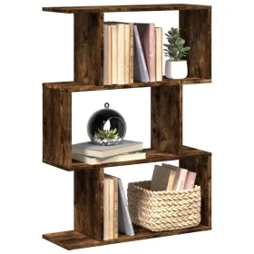 Librería divisora 3 niveles madera roble ahumado 70x24x97 cm by , Bookcases and shelves - Ref: Foro24-858115, Price: 50,57 €,...