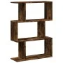 Librería divisora 3 niveles madera roble ahumado 70x24x97 cm by , Bookcases and shelves - Ref: Foro24-858115, Price: 50,57 €,...