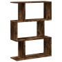 Librería divisora 3 niveles madera roble ahumado 70x24x97 cm by , Bookcases and shelves - Ref: Foro24-858115, Price: 51,51 €,...