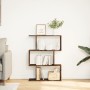 Librería divisora 3 niveles madera roble ahumado 70x24x97 cm by , Bookcases and shelves - Ref: Foro24-858115, Price: 51,51 €,...