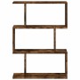 Librería divisora 3 niveles madera roble ahumado 70x24x97 cm by , Bookcases and shelves - Ref: Foro24-858115, Price: 51,51 €,...