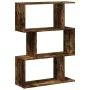 Librería divisora 3 niveles madera roble ahumado 70x24x97 cm by , Bookcases and shelves - Ref: Foro24-858115, Price: 50,57 €,...