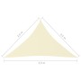 Cream Oxford fabric triangular sail awning 2.5x2.5x3.5 m by vidaXL, Umbrellas - Ref: Foro24-135224, Price: 20,96 €, Discount: %