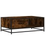 Mitteltisch aus Ingenieurholz und Metall, Eiche Rauch, 90x57x35 cm. von , Couchtisch - Ref: Foro24-848756, Preis: 67,87 €, Ra...