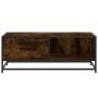 Mesa de centro madera ingeniería metal roble humo 90x57x35 cm by , Coffee table - Ref: Foro24-848756, Price: 67,87 €, Discoun...