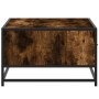 Mesa de centro madera ingeniería metal roble humo 90x57x35 cm by , Coffee table - Ref: Foro24-848756, Price: 67,87 €, Discoun...