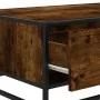 Mesa de centro madera ingeniería metal roble humo 90x57x35 cm de , Mesas de centro - Ref: Foro24-848756, Precio: 67,03 €, Des...