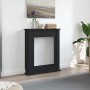 Borde de chimenea madera de ingeniería negro 75x20x87,5 cm by , Accessories for wood ovens and fireplaces - Ref: Foro24-85458...