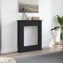 Kaminumrandung aus schwarzem Ingenieurholz 75x20x87,5 cm. von , Zubehör für Holzöfen und Kamine - Ref: Foro24-854581, Preis: ...